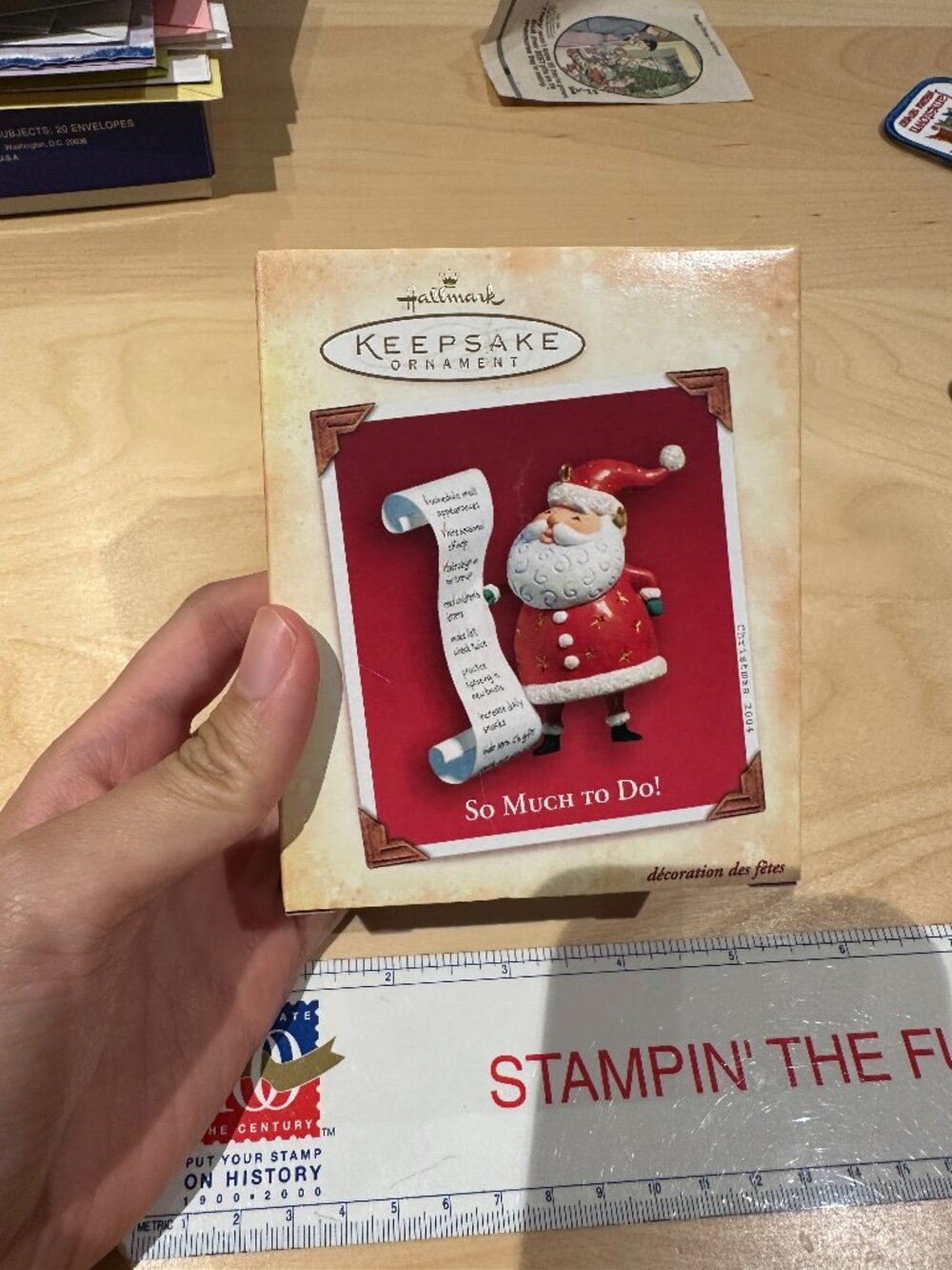 Hallmark Keepsake Christmas Ornament 2004 "So much to Do!!" Santa  EUC